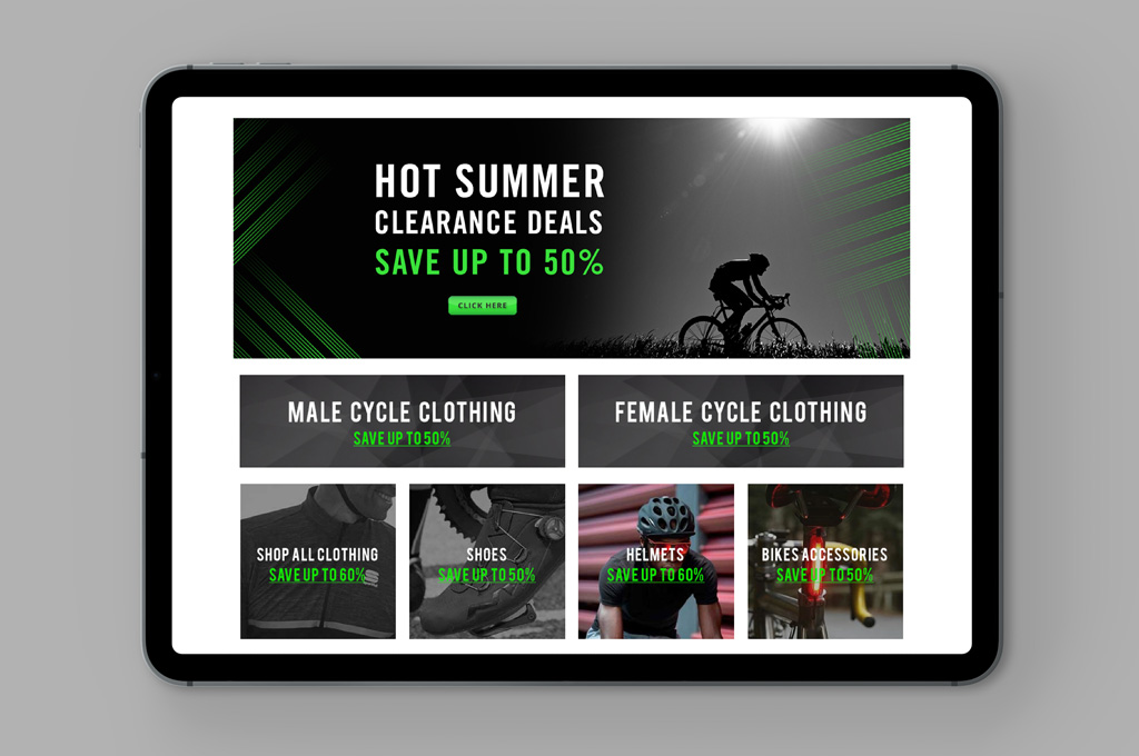 Cycling Clothing Company online banners